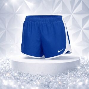 Blue Nike Dri-FIT Tempo Shorts White Trim Medium Excellent Condition